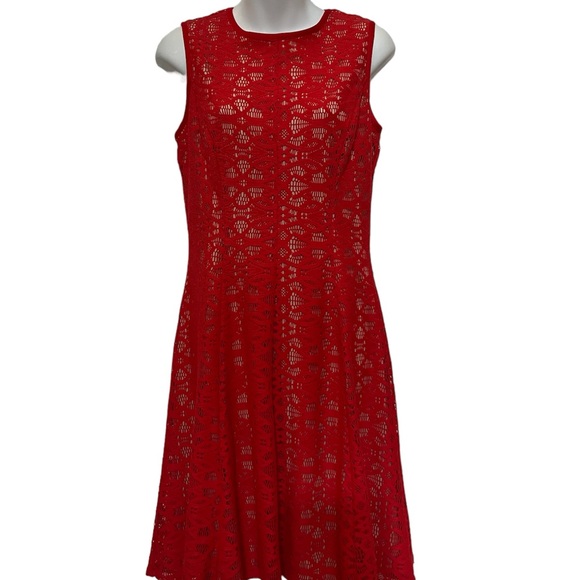 Tiana B. Ted lace fit and flare cocktail summer wedding dress - Picture 1 of 6